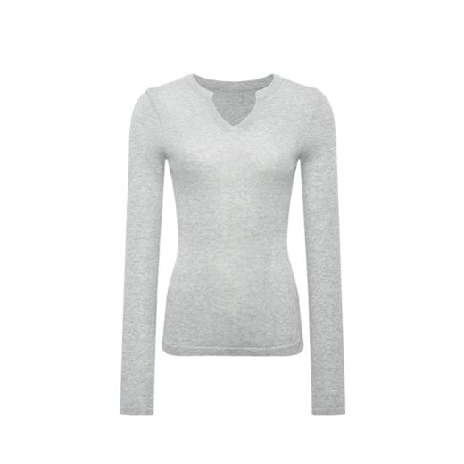 NUTH 亲肤半透长袖针织衫女薄款弹力修身打底针织上衣 商品图4