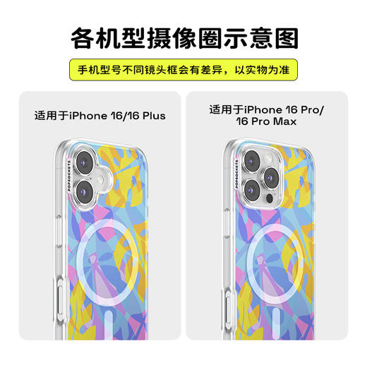 【热带舞曲】五彩斑斓叶·蓝 POPCASE手机壳 MagSafe Popcase磁吸款 蓝色 植物花卉 iPhone 15/14/13 商品图2