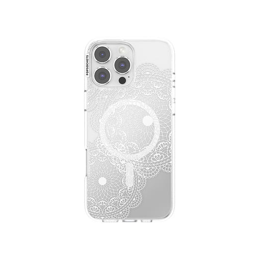 【白日绮梦】月光蕾丝 POPCASE手机壳 MagSafe Popcase磁吸款 白色 iPhone 15/14/13 商品图2