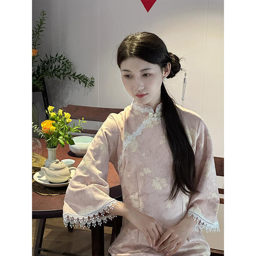 改良日常复古，新中式素雅旗袍LSB- 3076 商品图4