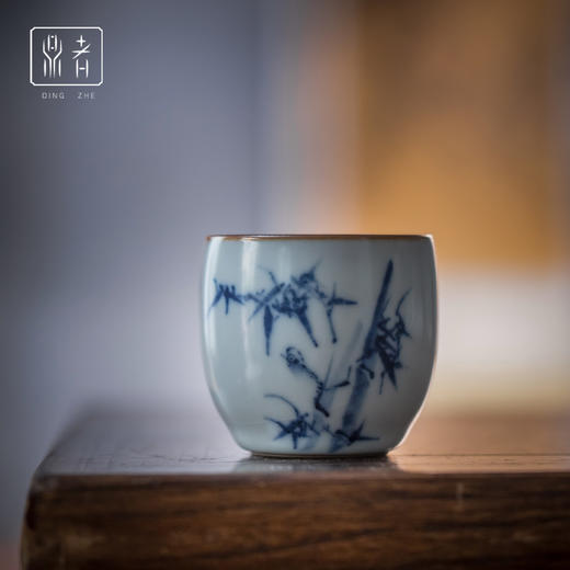 问鼎鼎者青花玉德杯(竹林鸟)（缺货） 商品图0