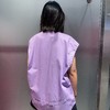 1-19MZ翻领下摆分割线无袖衬衫40530（紫） 夏季 342160350321 商品缩略图2
