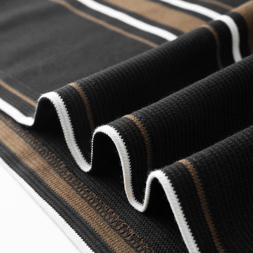 【新款DDP】大依优型大码条纹长袖Polo衫翻领男装加肥加大体恤大号上衣胖子弹力休闲商务 商品图6