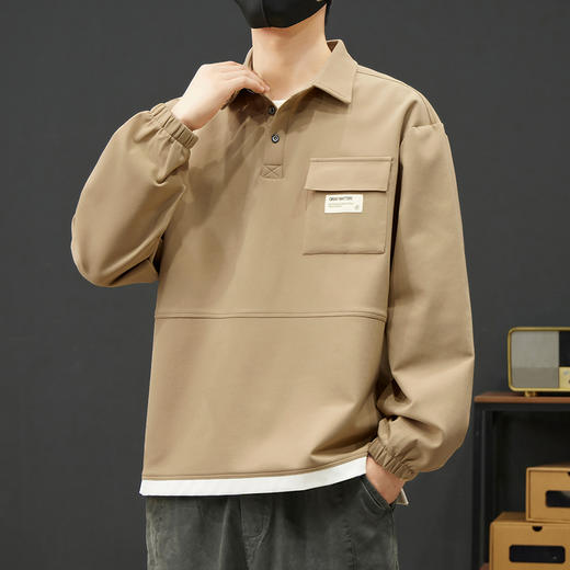 【新款DYY】大依优型大码翻领卫衣男宽松休闲上衣胖子加肥加大男士潮流 商品图2