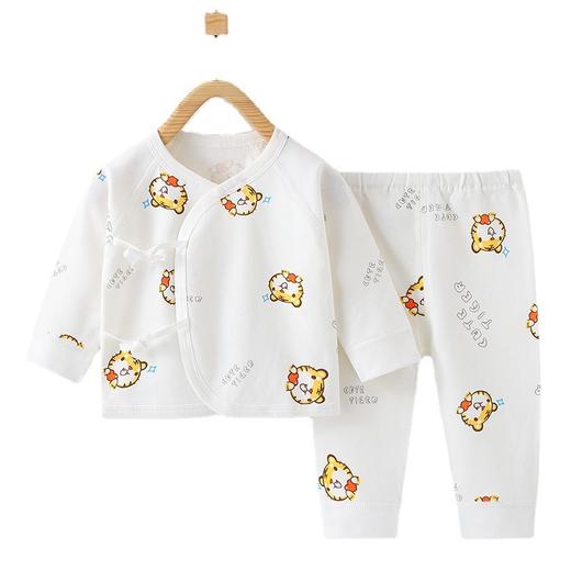 【婴儿无骨绑带分体套装】宝宝秋衣秋裤内衣纯棉新生儿衣服春秋和尚服 商品图4