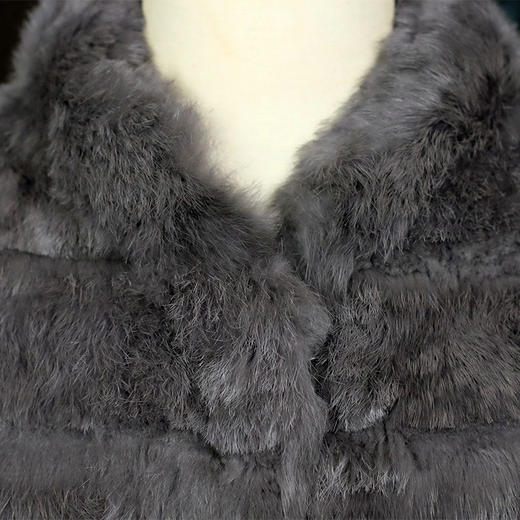 SIM GRACE 优雅夫人 秋冬保暖经典时尚显瘦百搭爆款真毛雪兔外穿舒适马甲 商品图5