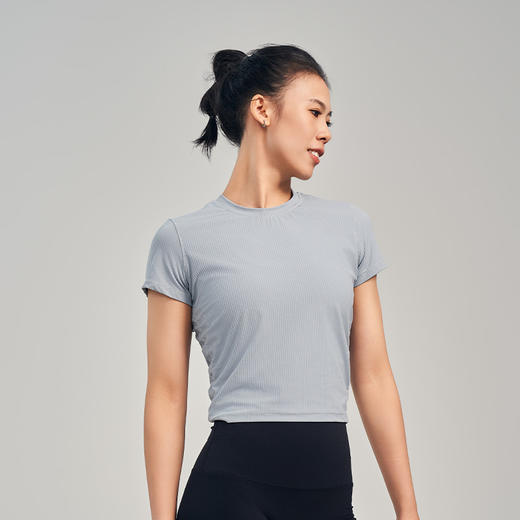 【leleorange】女士螺纹高领口瑜伽背心&T恤 商品图10