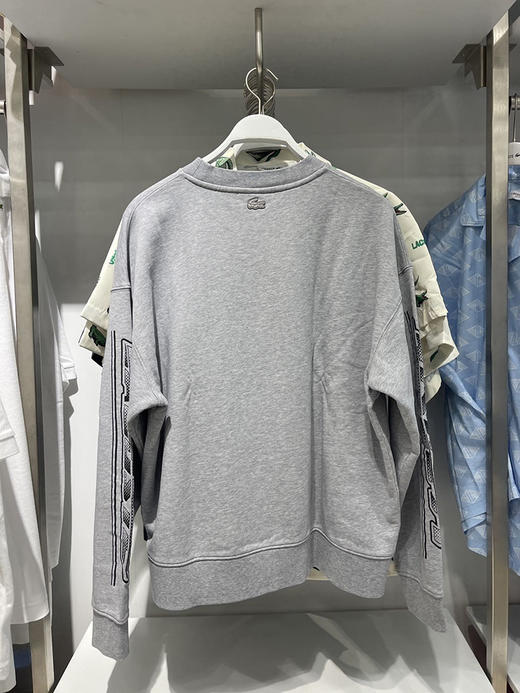 Lacoste/法国鳄鱼 男士春秋宽松纯棉印花圆领套头长袖卫衣SH5574 商品图2