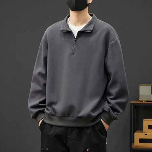 【新款DYY】大依优型大码小立领卫衣男宽松休闲上衣胖子加肥加大男士潮流 商品图0