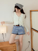 【现货】Even Vintage|美好夏日 时尚百搭度假感清爽条纹牛仔短裤 商品缩略图4