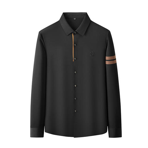 【新款DDP】大依优型大码长袖衬衫翻领男装加肥加大体恤大号上衣胖子弹力休闲商务 商品图9