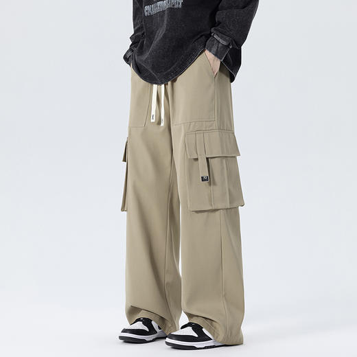 【新款DYF】大依优型大码直筒休闲裤工装裤阔腿加肥加大男装舒适胖子肥佬百搭运动裤长裤 商品图1