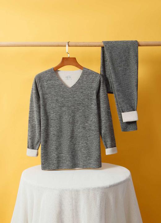 【澳洲天然羊毛，积蓄阳光热浪】秋冬新款羊毛蚕丝保暖内衣套装 女生无痕加厚男士秋衣秋裤 情侣圆领V领内衣套装-QQ 商品图11