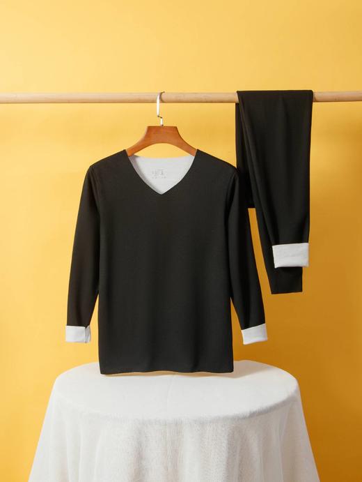 【澳洲天然羊毛，积蓄阳光热浪】秋冬新款羊毛蚕丝保暖内衣套装 女生无痕加厚男士秋衣秋裤 情侣圆领V领内衣套装-QQ 商品图10