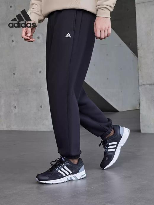 5折【自营】adidas/阿迪达斯  加绒加厚情侣款束脚宽松运动裤 IV7603 商品图1