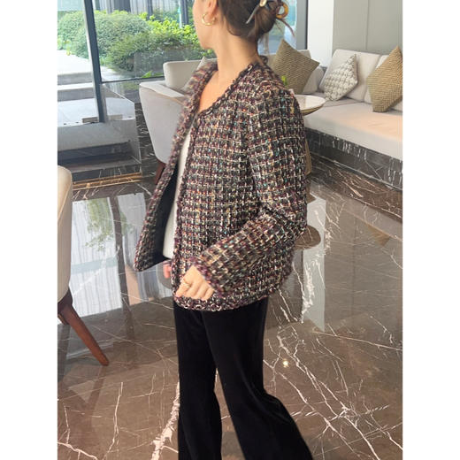 25特价🍂2409204   手工访粗花呢 外套，“紫运”“琉璃” 商品图4