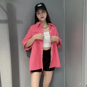 MZ1-1双口袋基础百搭衬衫40715（粉） 秋季 143010620321