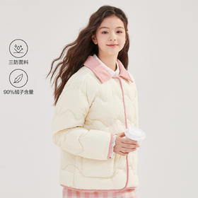 笛莎Deesha青少年女童羽绒服90%绒子2024冬季新款淑女学院风羽绒服