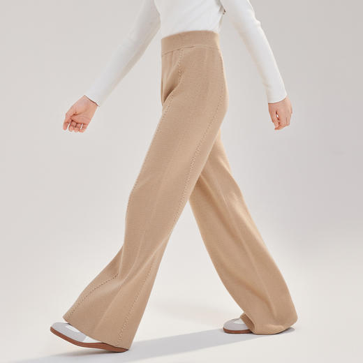 笛莎Deesha青少年女童裤子2024冬季新款淑女学院风直筒裤 商品图4