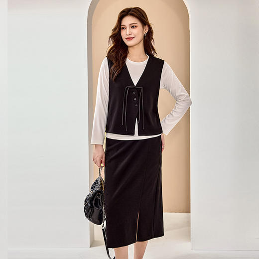 8/4奢姿大码女装2024秋季减龄盘扣设计三件套胖妹妹时尚新中式套装9943926718 商品图1