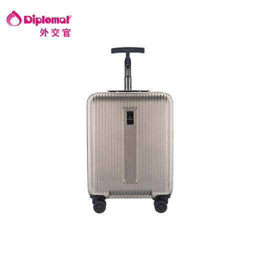 【自营】 外交官Diplomat 万向轮商务时尚拉杆箱 单杆不占空间 行李箱 20寸/24寸 象牙金 商品图0
