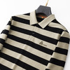 【新款DDP】大依优型大码条纹长袖Polo衫翻领男装加肥加大体恤大号上衣胖子弹力休闲商务 商品缩略图6