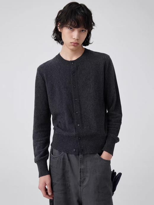 Simple Project/M24127/薄款羊毛圆领开衫毛衣 商品图1