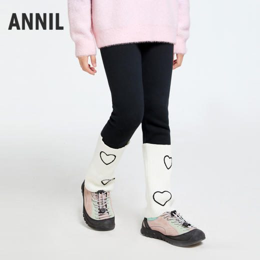 女童全腰针织打底夹裤冬季新款安奈儿童装EG446564 商品图1
