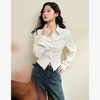 西遇HK小众设计感掐腰白衬衫秋季新款女轻奢高级感法式上衣SS140740 商品缩略图3