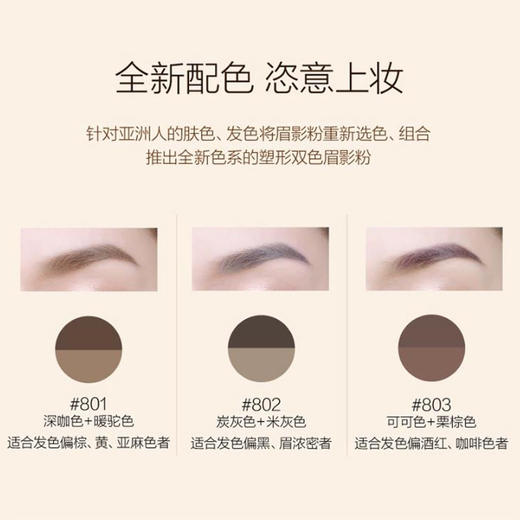 新手小白也能画出绒绒野生眉🌈【毛戈平塑形双色眉影粉】送眉粉刷*1+角质霜1ml*2+双色遮瑕试色卡*1 商品图2