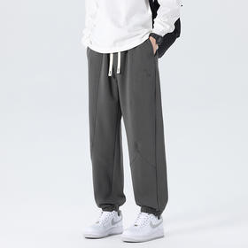 【新款DYF】大依优型大码束脚小脚运动针织休闲裤加肥加大男装舒适胖子肥佬百搭运动裤长裤