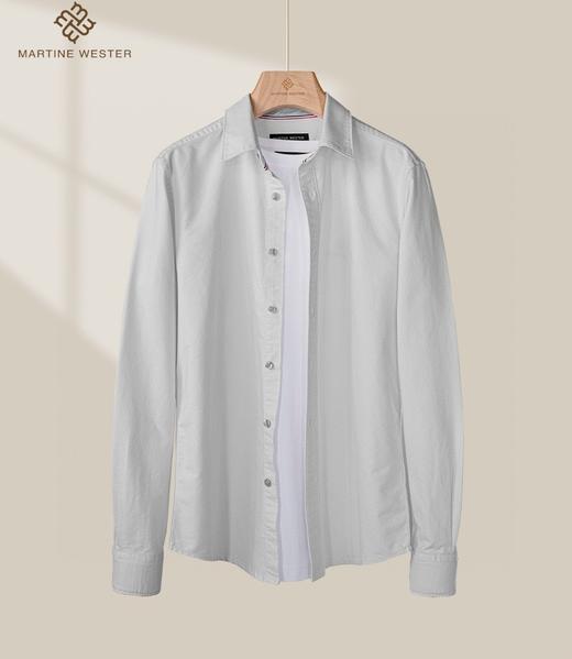 Martine Wester 男式进口棉纤维牛津纺长袖衬衫 11043016 商品图2
