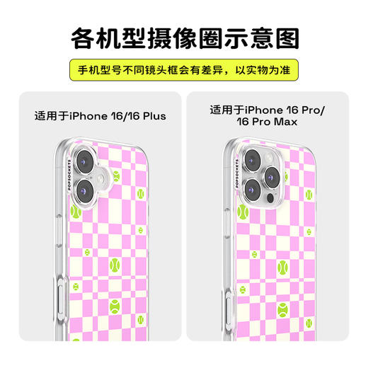 【网球俱乐部】格纹网球 POPCASE手机壳 MagSafe Popcase磁吸款 粉色 格纹 运动 iPhone 15/14/13 商品图2