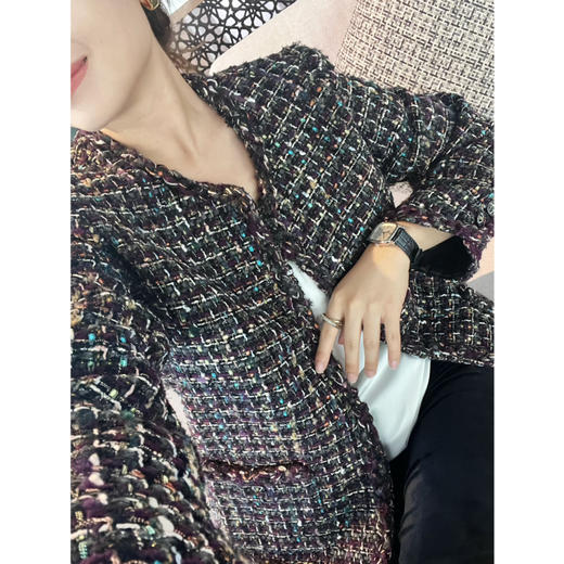 25特价🍂2409204   手工访粗花呢 外套，“紫运”“琉璃” 商品图6