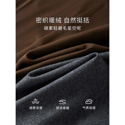 【年终特卖】熙世界灰色百褶裙秋冬中长款2025新款高腰显瘦a字裙毛呢半身裙 商品图2