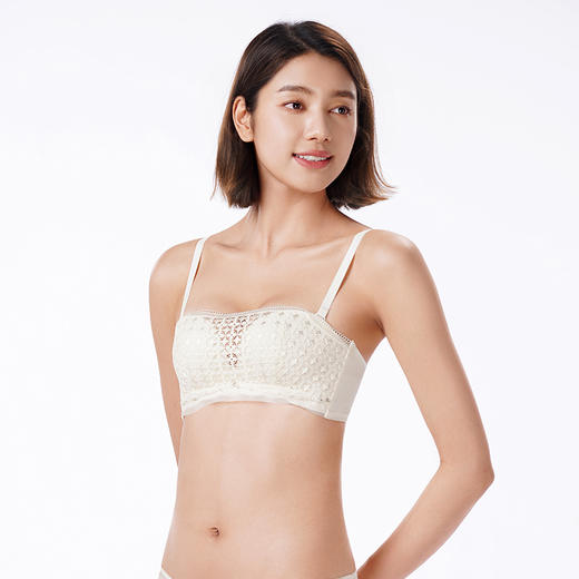 都市丽人内衣自然舒适常规文胸蕾丝中厚文胸1/2杯三排扣无钢圈LBT1M3 商品图2