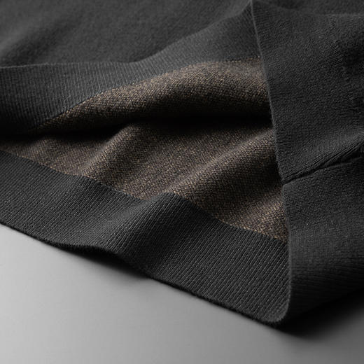 【新款DPF】大依优型翻领毛衣针织短袖背心休闲针织衫毛背心满印字母加肥加大上衣男士胖子大码毛衫t恤打底 商品图3