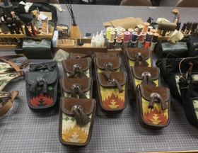 YU LEATHER/NA24PB/纳瓦霍 邮筒包