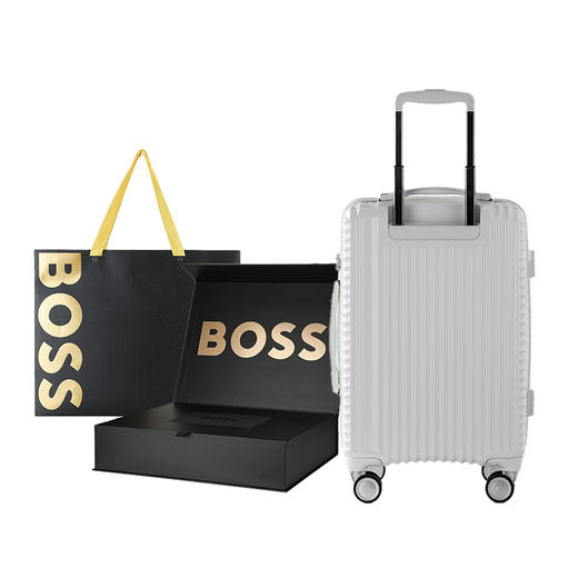 （分两个包裹发货）外交官  拉杆箱（20英寸+扩充层）+BOSS玄武岩贡缎印花四件套 商品图0