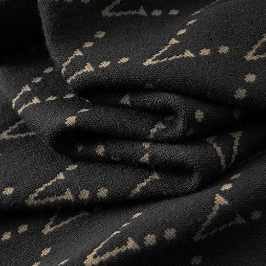 【新款DPF】大依优型翻领毛衣针织短袖背心休闲针织衫毛背心满印字母加肥加大上衣男士胖子大码毛衫t恤打底 商品图5