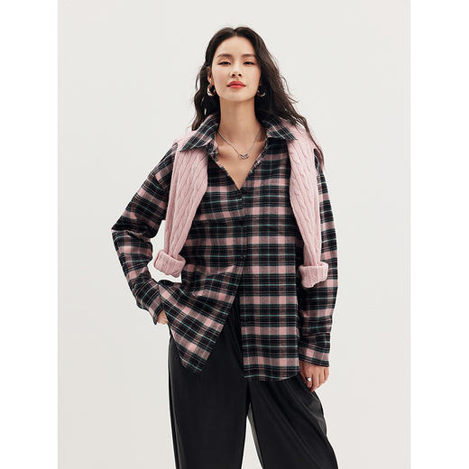 棉仓357604007-磨毛格子衬衫 商品图1