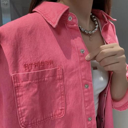 MZ1-1双口袋基础百搭衬衫40715（粉） 秋季 143010620321 商品图3
