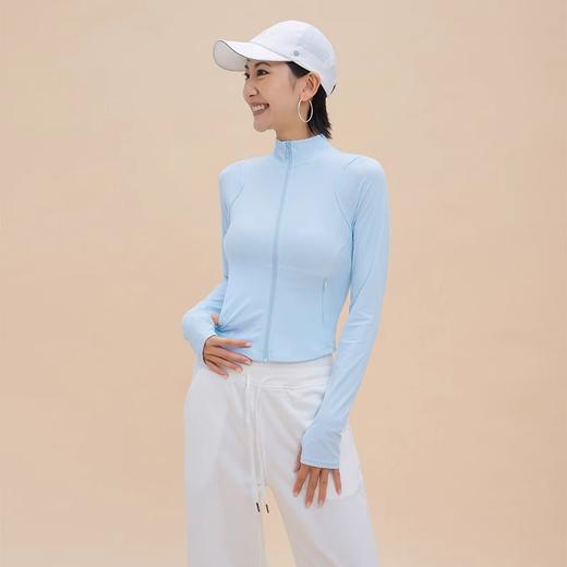 跃牌【禅语梵心】立领休闲跑步外穿瑜伽服女拉链修身运动外套高弹户外裸感健身夹克WT4061 商品图3
