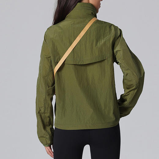 跃牌【瑞幸系列】立领防风户外休闲瑜伽连帽外套可拆卸Convertible拉链运动健身服HWT012 商品图1