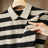 【新款DDP】大依优型大码条纹长袖Polo衫翻领男装加肥加大体恤大号上衣胖子弹力休闲商务 商品缩略图2