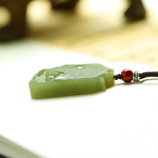 【经典】东方醒狮冰晴和田玉无事牌 商品图4