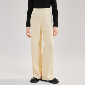 笛莎Deesha青少年女童裤子2024冬季新款淑女学院风直筒裤