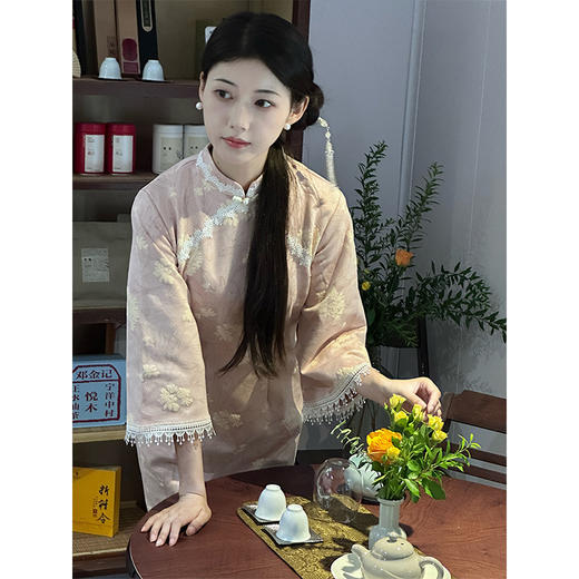 改良日常复古，新中式素雅旗袍LSB- 3076 商品图2
