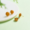 DS925蜜蜡耳钉-老蜡蛋面耳钉约10 商品缩略图0