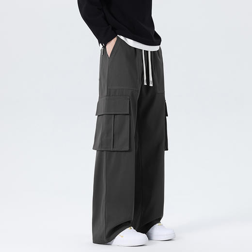 【新款DYF】大依优型大码直筒休闲裤工装裤阔腿加肥加大男装舒适胖子肥佬百搭运动裤长裤 商品图5